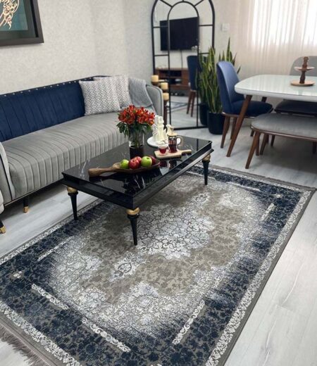 Coordinating-the-carpet-with-a-navy-background-with-a-gray-navy-sofa