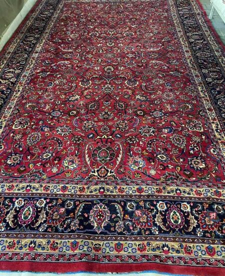 Beautiful-Mashhad-rug-with-Afshan-design