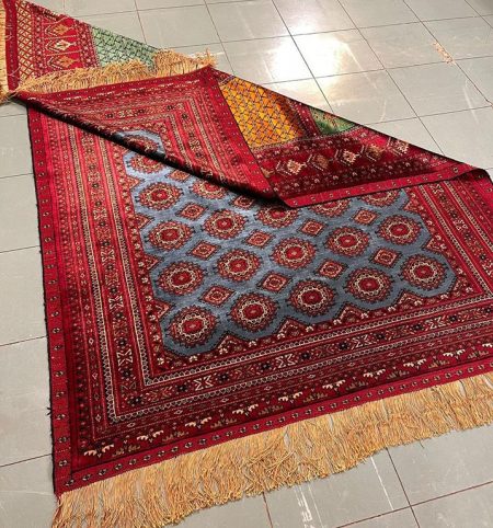 Double-sided Turkmen rug