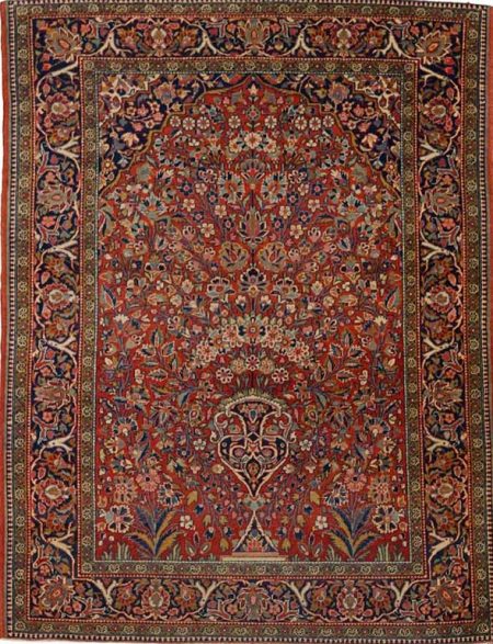 Kashan vase design rug