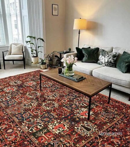  Interior design with Bakhtiari rug ,6’5″*9’8″