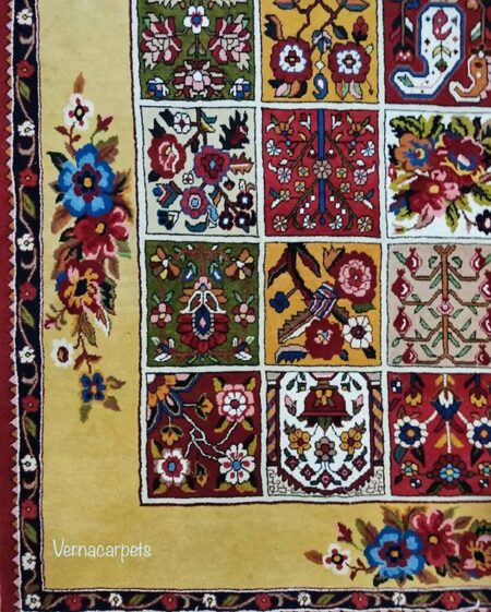 Bakhtiari garden kheshti motif rug